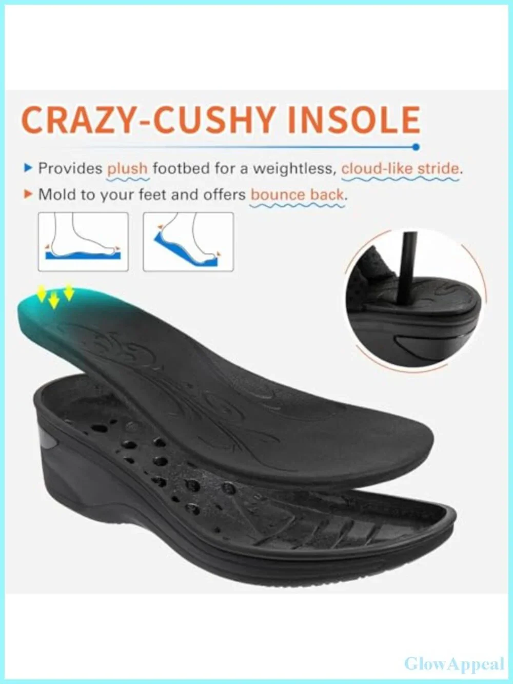 Platform Walking Sandals Memory Foam Open Toe Breathable Mesh Slingback